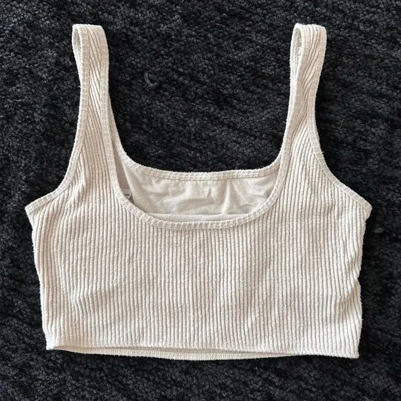 A&F Tap Bandeau Tank Top | Matching Shorts Available | Ribbed and Lined - Picture 2 of 8